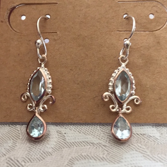 Jewelry - Sterling Silver Blue Topaz Earrings